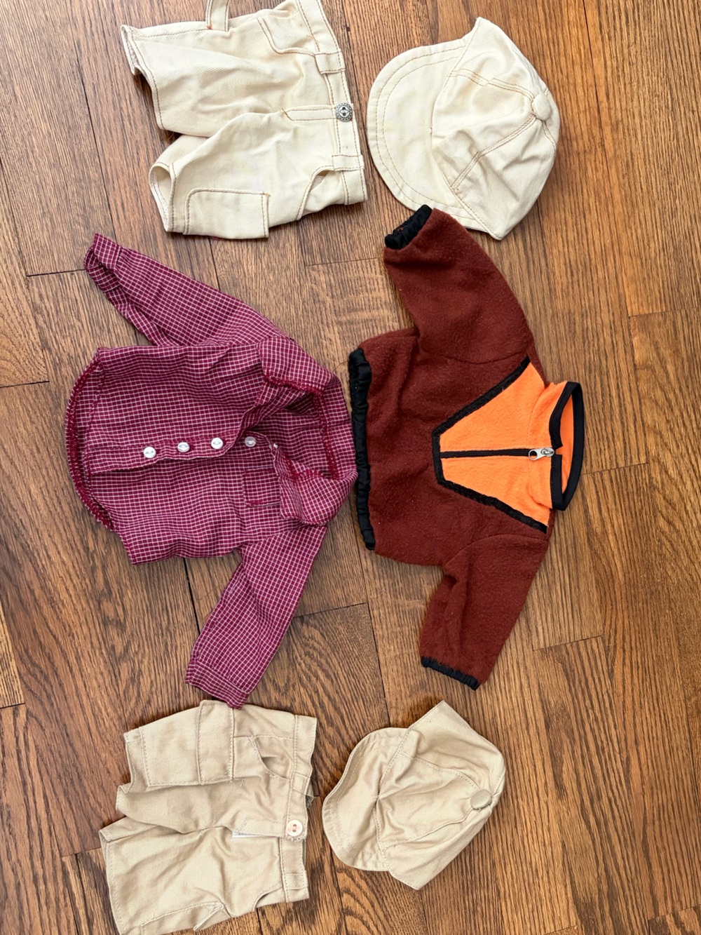 Vintage Battat Our Generation 18" Doll Clothing Shorts Hats Shirts Lot